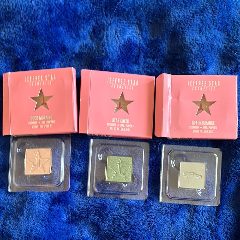Jeffree Star Eyeshadow Trio - Pink, Green, Gold